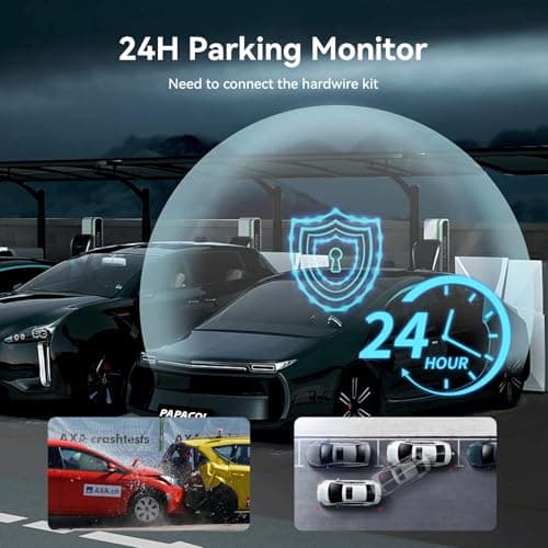 PAPAGO Dash Cam Front Rear, STARVIS Sensor 4K Full HD Dash Camera for Cars，Voice Control，5GHz Wi-Fi, Built-in GPS, Night Vision, WDR, G-Sensor, 64GB Card Included, 24H Parking Mode（G500） 7