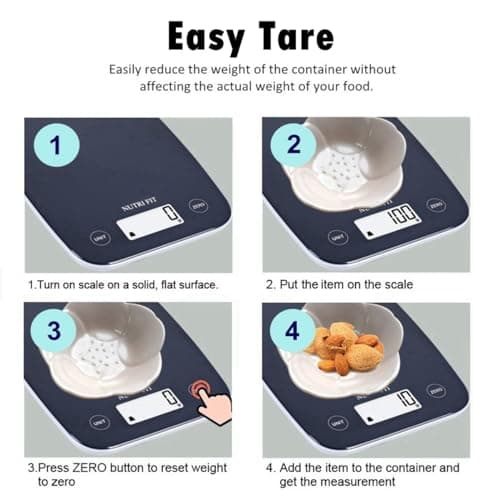 NUTRI FIT Digital Food Scale, 11lb Kitchen Scale Digital Weight, Cooking Scale for Food Ounces and Grams, 4 Units with 0.1oz/1g Precision, LCD Display with Tare Function 9