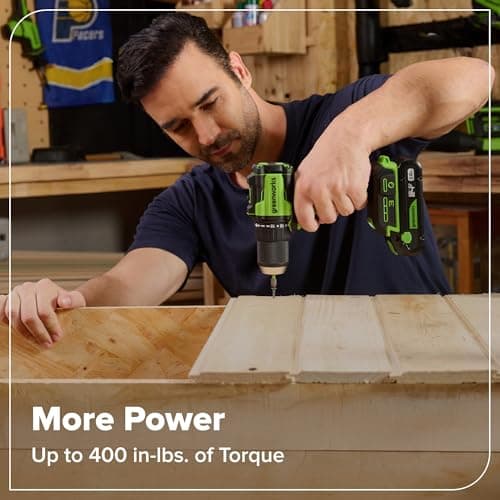 GREENWORKS 24V 1/2" Brushless Cordless Drill (400 In-lbs.), 2.0Ah (12,000mAh Power Bank) USB-C Batteries, 3.3 FT Braided Cable, 30W Charger 7