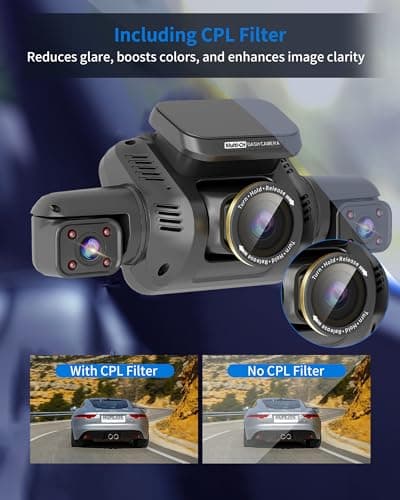 360° View 5 Channel Dash Cam Front and Rear with AI Driver Monitor System DMS, 4K Dash Camera for Cars, Built-in GPS WiFi Night Vision, Dashcam Free 128G Card, 24/7 Parking Monitor Mode, V8 Ultra-5CH 11