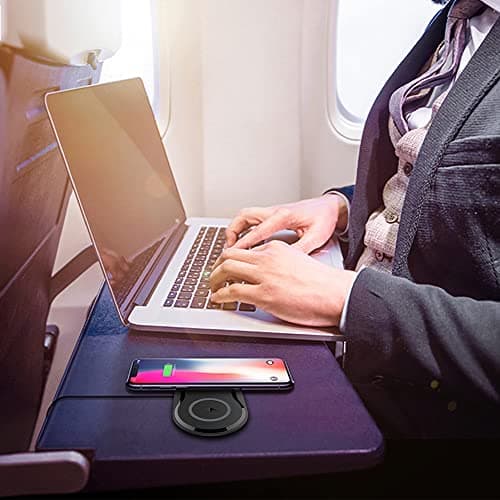 30W Fast Wireless Charger, Vchiming 2 in 1 Wireless Charging Pad, Dual 15W Wireless Charging Station for Galaxy iPhone AirPods Type C Cable Included, Black 6