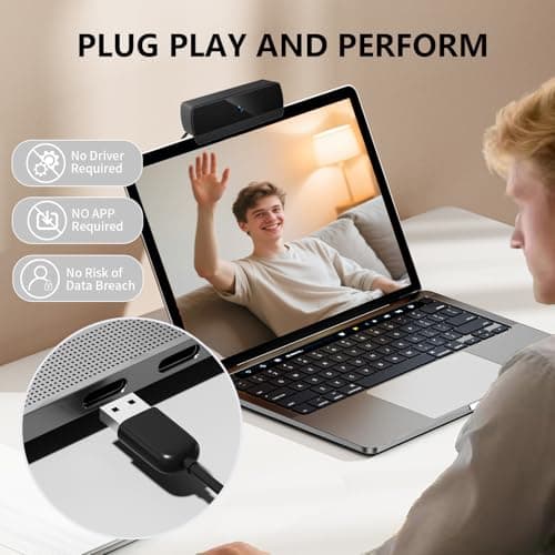 XOCLON 1080p Webcam for PC Laptop Desktop Computer, USB Webcam with Microphone, Streaming Camera, Plug & Play, for Meeting/Online Video Calls 6