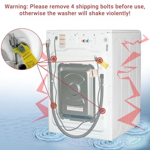 Ventless Washer Dryer Combo 2.7 cu.ft, 24" All In One Washing Machine And Dryer 2-In-1 120V For Apartment RV, 26.7 LBS Load With 16 Laundry Program, LED Display, Low Vibration, UL Verified 5