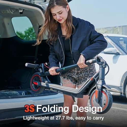 iScooter Electric Scooter for Adults & Teens, 350W Motor, Up to 15 Miles Range, 19 MPH Top Speed, Cruise Control, Dual Braking System, Foldable E-Scooter for Commuting & Campus Use 8