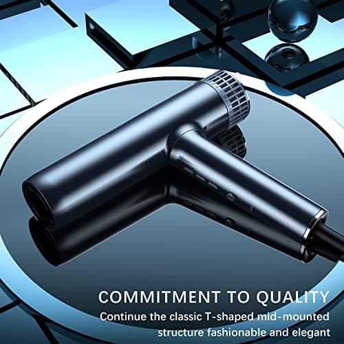 AIRYOMI Hair Dryer, Professional Brushless Motor Ionic Hair Blow Dryer with Diffuser, Magnetic Nozzles, 0.83Pound, 2000W, 60dB, 3 Heat Settings & 3 Speed & Cold Settings 5