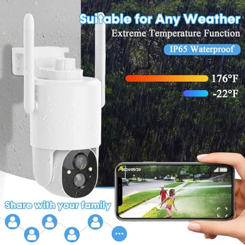 AMTIFO 4G LTE Cellular Security Camera - No Wi-Fi Needed, 360° PTZ, Night Vision, Unlimited Data Subscription, Solar-Powered, Wireless Outdoor Surveillance 7