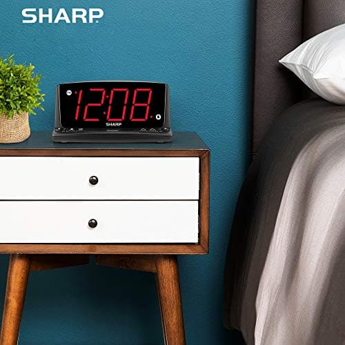 Sharp LED Digital Alarm Clock – Simple Operation - Easy to See Large Numbers, Built in Night Light, Loud Beep Alarm with Snooze, Bright Big Red Digit Display 5