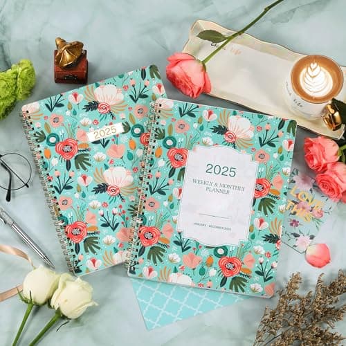 2025 Planner - Weekly Monthly Planner 2025 from Jan.2025 to Dec. 2025, 2025 Calendar Monthly Planner 8"x10", Planner 2025 with Spiral bound, Large Blocks 2