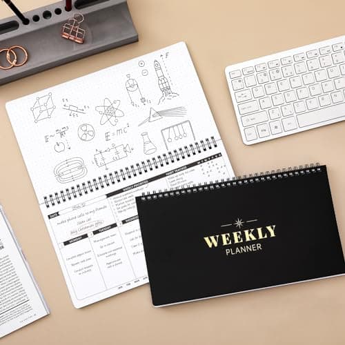 Weekly Planner - Undated Planner for Whole Year, Weekly To Do List, Planner Daily Weekly and Monthly, Goals Scheduled Planner with Habit Tracker, 55 Weeks, 6.3''x11.2'' 5