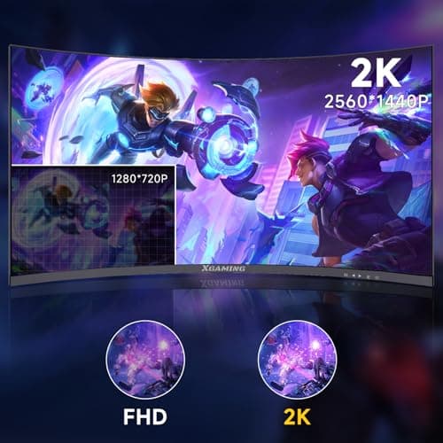 memzuoix 27 Inch 1500R Curved Gaming Monitor - Ultra-Wide QHD 2560x1440, 144Hz 165Hz, 1ms Response Time, FreeSync, 100% sRGB, HDMI/DP PC Display Built-in Speakers& RGB Lights, VESA Mount, Black 4