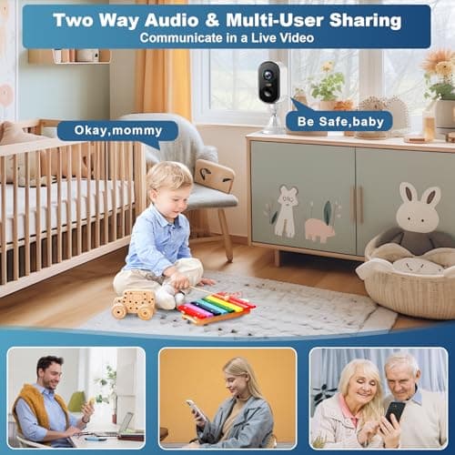 2K Security Cameras Wireless Outdoor, Pan Rotating 360° Battery Powered WiFi Camera with AI Motion Detection, Color Night Vision, Spotlight, Siren, 2-Way Talk, Waterproof, SD/Cloud Storage 7