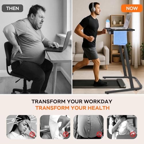 VTORY Treadmill Desk – Adjustable Desk for Walking Pad, Stable & Heavy-Duty Height 30"-47", Portable Walking Pad Desk Table Stand for Home Office & Work with Installation Guide (Black) 5