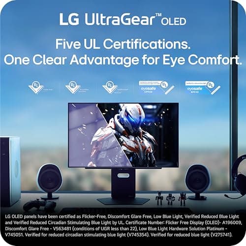 LG 27GX700A-B 27-inch Ultragear QHD (2560 x 1440) OLED Gaming Monitor, 280Hz, 0.03ms, NVIDIA G-Sync, AMD FreeSync Premium Pro, VESA DisplayHDR TrueBlack500, with up to DCI-P3 99.5%, HDMI 2.1, Black 9
