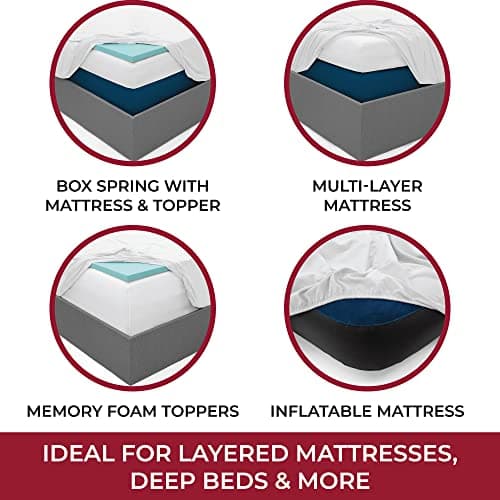 Mellanni Extra Deep Pocket Full Fitted Sheet - Iconic Collection Bedding Sheets with up to 21 inch Deep Pocket - Soft & Cooling - Fade & Stain Resistant - 1 PC (Full, Brown) 6