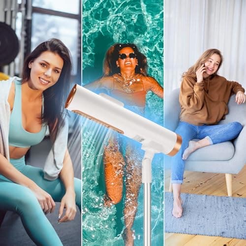 Hair Dryer,CoralBoxer,Stand up,Hands Free,Height and Angle Adjustable-by Manual,A New Way to Use Hair Dryers,2Temps & 2Speeds,Designed for Home,Gifts for Elderly and Children,Disabled,Pet 6