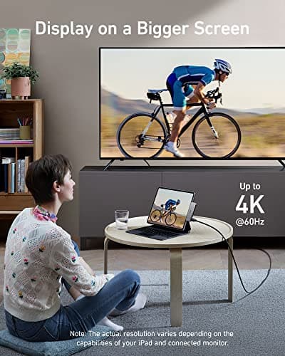 Anker USB C Hub for USB-C iPad, 541 USBC Hub (6-in-1) with 4K HDMI Port, Multi-Function USB Port, SD and microSD Card Slots, for iPad Pro 5th Gen/iPad Air 5th Gen/iPad mini 6th and Later (Gray) 5