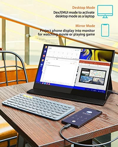 CASKING 240Hz Portable Monitor, 15.6-inch Portable Touchscreen,High Refresh Rate Portable Gaming Monitor, USB C HDMI Portable Monitor for PS5 Xbox Switch, Smart Case, VESA (C15T4) (C15T4) 5