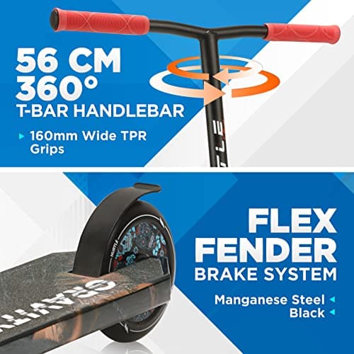 Hurtle Lightweight Kick Stunt Scooter-Lab Tested Safety Certified Street Freestyle Trick Scooter w/ Alloy Deck, High Impact Wheels, ABEC-9 Bearing, HIC System - Kids, Teens (Gravity in Resurrection) 6