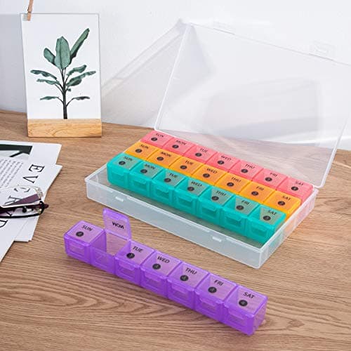DANYING XL Monthly Pill Organizer 1 Time a Day with Dust-Proof Case, Extra Large 4 Weeks Pill Box Once a Day, 28 Days Pill Container 1 Per Day, Weekly Vitamin Case, Daily Medicine Organizer 8