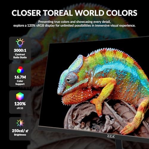 ZZA 24 Inch Curved Gaming Monitor, FHD 1080P 100Hz, 120% sRGB Color Gamut, Ultra-Thin Bezels, Eye Care Blue Light Filter for Home Office 5