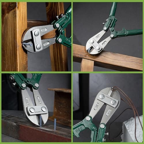 SANDPROX Small Bolt Cutters 14 Inch Heavy Duty Bolt Cutter with Soft Grip CR-V Steel Lightweight Bolt Cutters Wire Cutters for Cutting Small Fences, Steel Wire, Chains, Screws, Locks, and Rivet 6