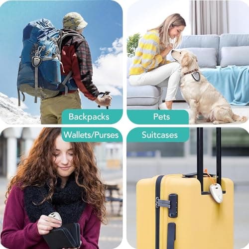 Romansei Key Finder Luggage Tracker, Tracker Like Airtag Works with Find My(iOS only), MFi Certified, Item Locator, Smart Tracker Tag, Bluetooth Tracker for Dog, Bags, Keys and Wallets (2 Pack) 7
