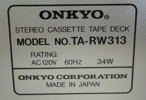 Onkyo TA-RW313 Dual Cassette Deck 5