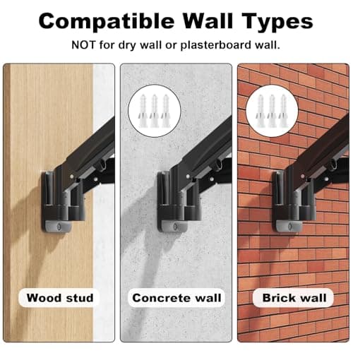 IMtKotW Dual Monitor Wall Mount for Screens up to 32 inch, Fully Adjustable Tilt Swivel Arms Supporting 19.8 lbs, Closer to Wall, VESA 75 or 100mm 5