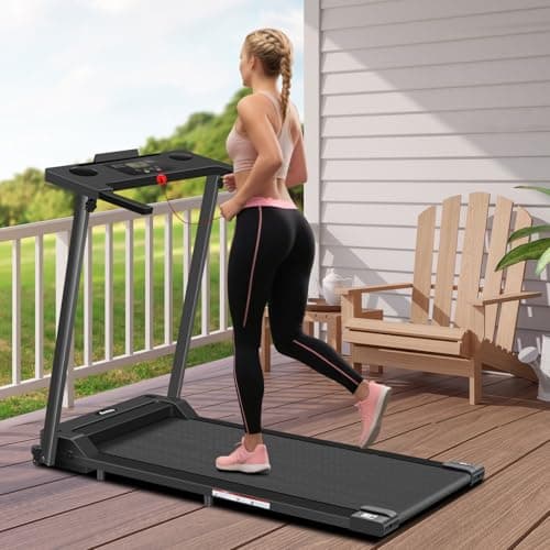 AoraPulse Portable Foldable Treadmills for Home, Small Folding Treadmill for Home Office with 300 LBS Capacity, Walking Running Exercise Electric Compact Treadmill with LED Display 6