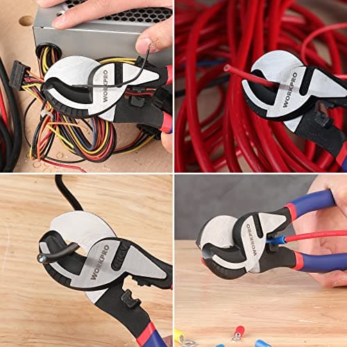 WORKPRO 9-1/4 inch High Leverage Cable Cutter, Heavy Duty Wire Cutter for Aluminum, Copper, Wire, and Communications Cable 7