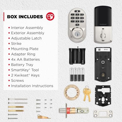 Kwikset Halo Wi-Fi Smart Lock, Keyless Entry Door Deadbolt, Geofence Auto-Unlock, Grade AAA Certified, No Hub Required Easy Install, Satin Nickel Lifetime Finish Warranty, Backlit Keypad 9
