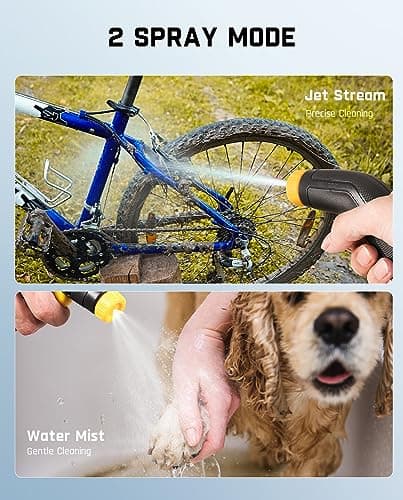 Fanttik NB8 Nano Portable Cordless Electric Sprayer w/2.1Gal Tank, Retractable Spray Head, 2600mAh Lithium Battery, IPX5, 72-98PSI, Portable Pressure Washer for Garden, Camping Shower and Pet Cleaning 7