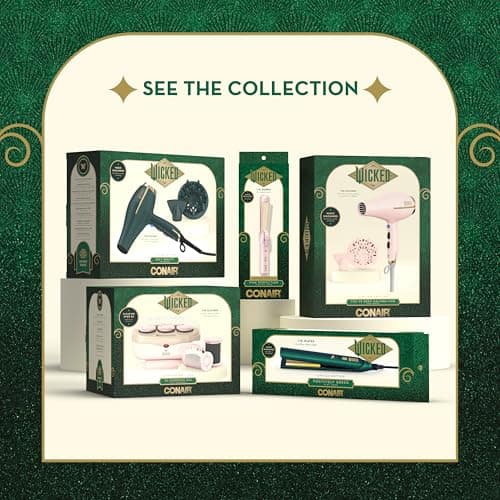 Wicked Elphaba Hair Dryer with Diffuser from Conair | INFINITIPRO by CONAIR Hair Dryer with Ceramic Technology | Includes Diffuser and Concentrator 6