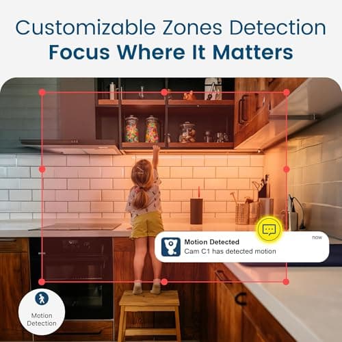 litokam Indoor Cameras for Home Security with Night Vision, Pet Camera with Phone App, WiFi Home Security Camara, Baby Monitor Work with Alexa, Motion Detection, 2 Pack, 2K 6