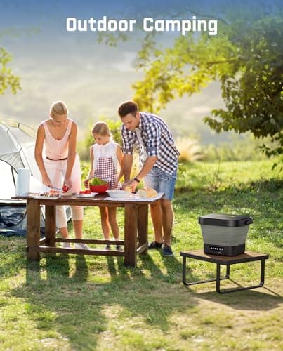 Fanttik NB8 Fold Cordless Electric Pressure Washer w/3.2Gal Tank, 5-in-1 Nozzle, Max 220PSI, 10FT Hose, 4000mAh Lithium Battery, Type-C Charging, Portable Sprayer Washer for Camping, Pet Cleaning 7