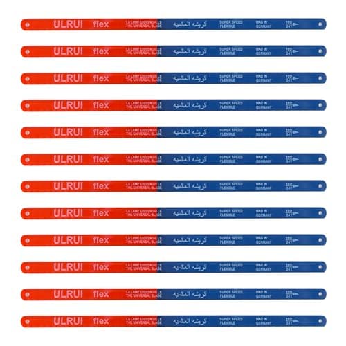 12 PCS Hacksaw Blades Replacement Sets, 12.4'' High Speed 24 T Hack Saw Blades, Bi-Metal Hss Cutting Blades, Suitable for DIY Enthusiast, Woodworking, Plastic Cutting and Soft - Metal Cutting 7