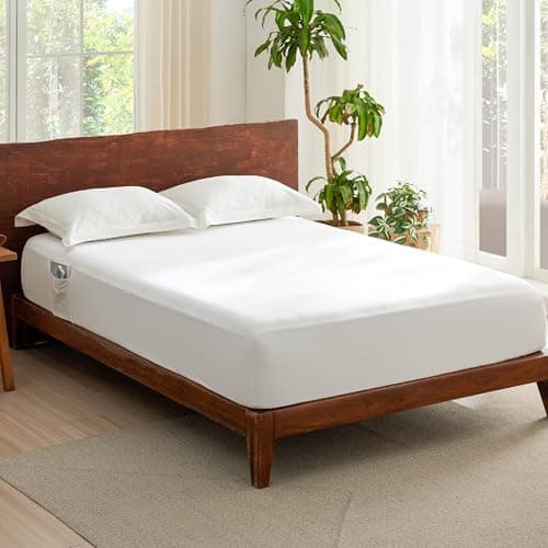 Bedsure 100% Cotton Fitted Sheet Queen Size - Cotton Percale Bed Sheet, Crisp Soft & Breathable, Prewashed Process Design, Single-Side Storage Pocket (White, 60x80+16 Inches, 1 Piece) 9