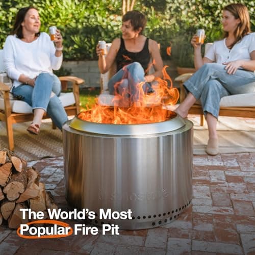 Solo Stove Yukon Amazon Exclusive Bundle | Smokeless Fire Pit with Stand, Lid & Shelter | Wood Burning Stainless Steel Campfire Pit with Ash Pan | Ideal for 6+ People | 27in Dia, 19in H, 59lbs 7