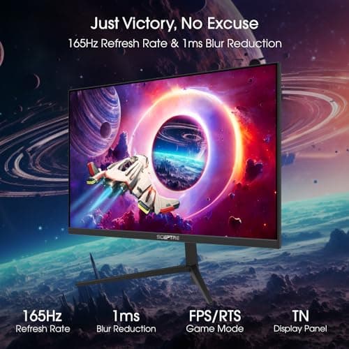 Sceptre New 27-inch Gaming Monitor 165Hz 144Hz 1ms AMD FreeSync Premium HDMI DisplayPort Build-in Speakers, 99% sRGB Machine Black 2025 (E275B-FWD168 Series) 5