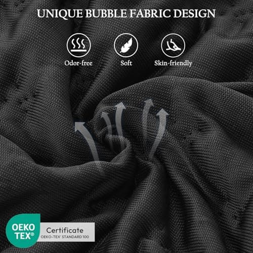 Luxe Linen Black Pillow for Side and Back Sleepers Curved Cooling Pillow for Neck and Shoulder Pain Relief – Adjustable Memory Foam Pillow with Washable Cover Queen Size 5