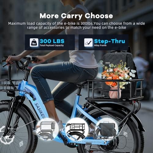 SASIKEIBIKE Electric Bike for Adults-Blue 7