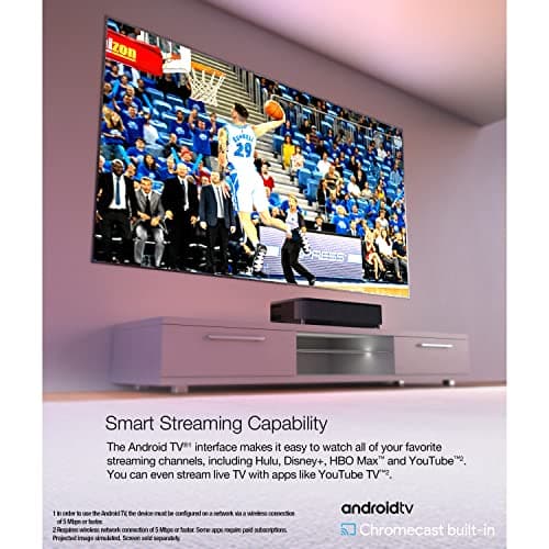 Epson EpiqVision Ultra LS800 Short Throw 3-Chip 3LCD Smart Streaming Laser Projector 4,000 Lumens, 4K PRO-UHD, HDR, 150", Android TV, 2.1ch Yamaha Built-in Speakers - Black 8