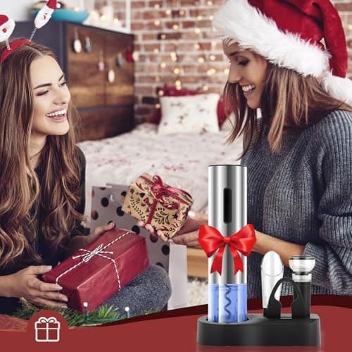 Electric Wine Opener Set Rechargeable Electric Wine Bottle Opener Stainless Steel Automatic Wine Opener for Wine Lovers 5