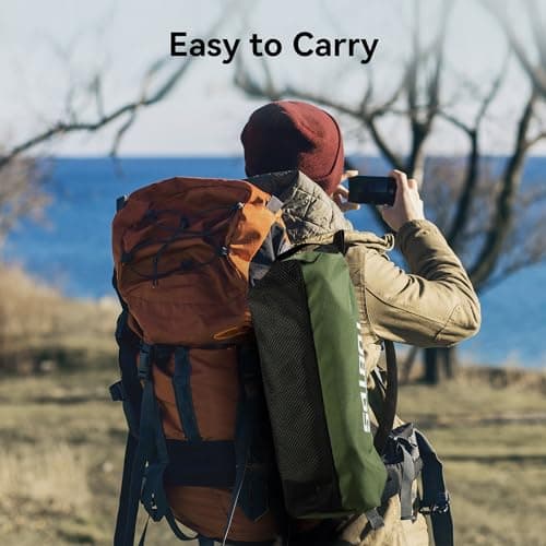 TOBTOS Ultralight Camping Chair, Portable Folding Chair Support 330 lbs, Compact Backpacking Chair with Carry Bag for Hiking Travel (Green) 8