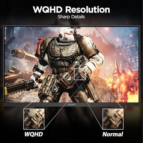 KOORUI 24" Gaming Monitor,180Hz 1ms Fast IPS Monitor, 1440P HDR400 Display, 90% DCI-P3 Color Gamut, Adaptive Sync, Slim Frame, VESA Mountable, HDMI 2.0, DP 1.4, G2421V 5