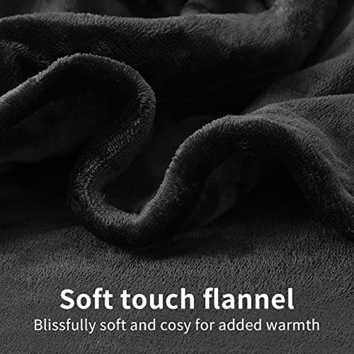 Vagueior Electric Heated Blanket Full Size 50'' x 60'',Extra-Warm Lightweight Cozy Luxury Bed Blanket Machine Washable with 3 Heating Levels Auto-Off Machine Washable,ETL Certification - Black 5
