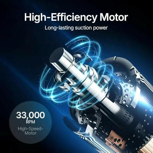 Deedlite Ultra-Powerful Cordless Handheld Vacuum/with LED Light and Fast-Charging Function/Portable Vacuum for Wet & Dry/Lightweight and Quiet 3