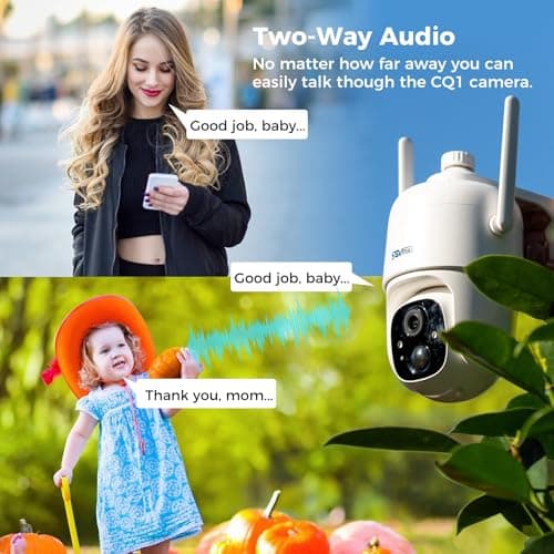 SOVMIKU 2CQ1 AI 2K Solar Security Camera Wireless Outdoor, Battery Powered,Two Way Audio,Motion Detection, 360° View,Easy to Setup,Color Night Vision,Audible Flashlight Siren,180 Days Exchange Policy 5
