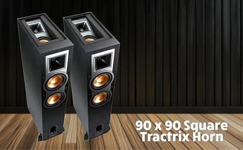 Klipsch Reference R-26FA Dolby Atmos Floorstanding Speaker (Pair) + R-12SW 12″ Subwoofer – Premium Home Theater Tower & Deep Bass Sub Bundle 6