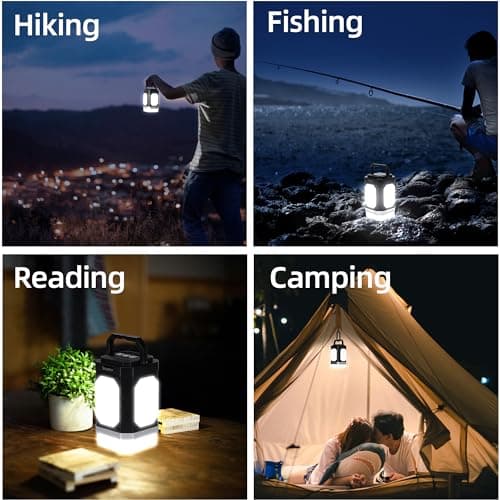 Sinvitron Camping Lantern Rechargeable–30,000mAh Portable Camping Lights, QC3.0 Fast Charging,1000 Lumens,350H Runtime,IPX5 Waterproof Emergency Light for Hurricanes,Power Outages,Camping 8